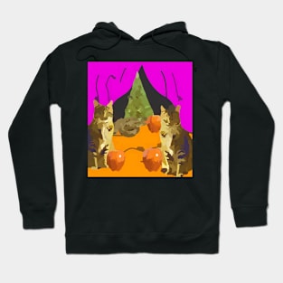 watercolor cats love fruit Hoodie